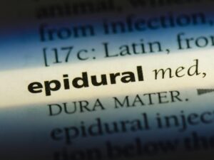 epidural word in a dictionary