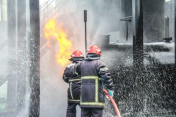 Firefighters are working