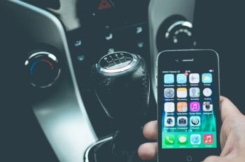 using smartphone inside of a car